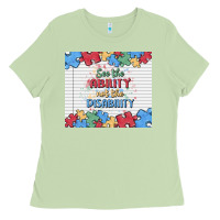 Matcha see the ability not the disability Ladies Tee - MaliasSmallBusiness