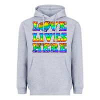 Heather Grey Western Love Lives Here Heavyweight Hoodie - BundleAndBundleShop