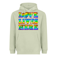 Matcha Western Love Lives Here Heavyweight Hoodie - BundleAndBundleShop
