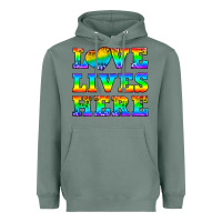 Sage Western Love Lives Here Heavyweight Hoodie - BundleAndBundleShop