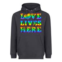 Smoke Western Love Lives Here Heavyweight Hoodie - BundleAndBundleShop