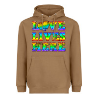 Toasted Coconut Western Love Lives Here Heavyweight Hoodie - BundleAndBundleShop