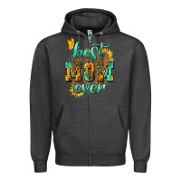 Charcoal Heather Best Mom ever mother's day Zipper Hoodie - HowdyJamesFarm
