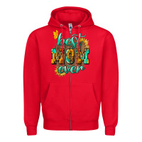 Red Best Mom ever mother's day Zipper Hoodie - HowdyJamesFarm