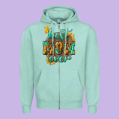 Best Mom Ever Mother's Day Zipper Hoodie Designed By Howdyjamesfarm