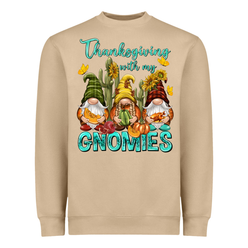 Thanksgiving With My Gnomes Heavyweight Sweatshirt by NancyCooperArtShop | Teevron