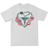 Dove Grey cma  heart Premium Tee - MaliasSmallBusiness