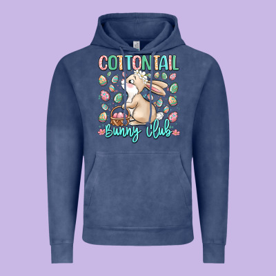 Cottontail Bunny Club Vintage Hoodie Designed By Lillyallendesigns