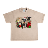 French Oak Christmas Suffolk Sheep And Baby Suffolk Sheep Urban Heavy Tee - LillyAllenDesigns