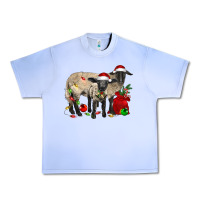 Grape Ice Christmas Suffolk Sheep And Baby Suffolk Sheep Urban Heavy Tee - LillyAllenDesigns
