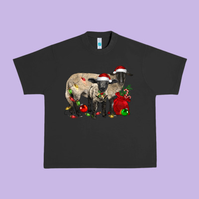 Christmas Suffolk Sheep And Baby Suffolk Sheep Urban Heavy Tee Designed By Lillyallendesigns