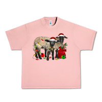 Salmon Christmas Suffolk Sheep And Baby Suffolk Sheep Urban Heavy Tee - LillyAllenDesigns
