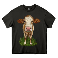 Asphalt simmental heifer Heavy Core Tee - LillyAllenDesigns