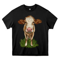 Black simmental heifer Heavy Core Tee - LillyAllenDesigns