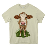 Mossy simmental heifer Heavy Core Tee - LillyAllenDesigns