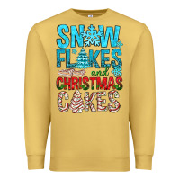 Antique Gold Snow Flakes aAd Christmas Cakes Premium Sweatshirt - BundleAndBundleShop
