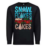Black Snow Flakes aAd Christmas Cakes Premium Sweatshirt - BundleAndBundleShop