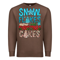 Chestnut Snow Flakes aAd Christmas Cakes Premium Sweatshirt - BundleAndBundleShop