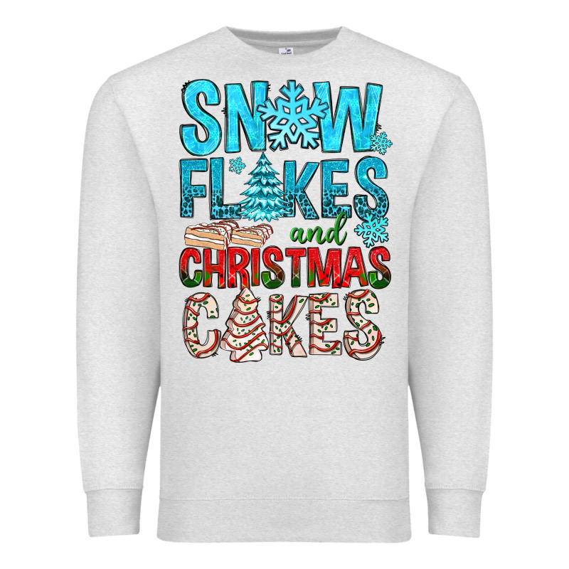 Snow Flakes Aad Christmas Cakes Premium Sweatshirt by BundleAndBundleShop | Teevron