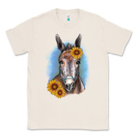 Natural Sunflower Donkey Classic Tee - RanaPortraitStore