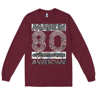 Burgundy Born in 1980 Womens Long Sleeve Tee - Bettercallsaul