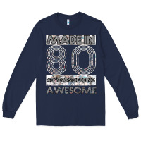 Navy Born in 1980 Womens Long Sleeve Tee - Bettercallsaul
