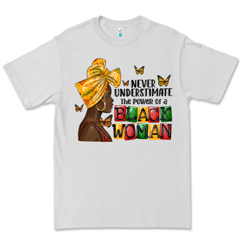 Never Understimate The Power Of A Black Woman Premium Tee by MaliasSmallBusiness | Teevron