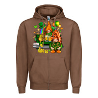 Chestnut St. Patrick's Day gnomies with heart Zipper Hoodie - HowdyJamesFarm
