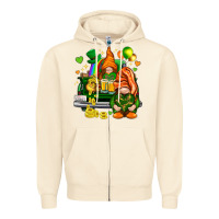 Sandshell St. Patrick's Day gnomies with heart Zipper Hoodie - HowdyJamesFarm