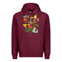Burgundy louisiana map love Premium Hoodie - OliviaCreatesArt