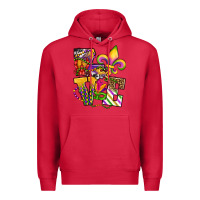 Cardinal louisiana map love Premium Hoodie - OliviaCreatesArt