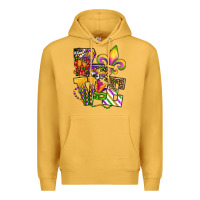Mustard louisiana map love Premium Hoodie - OliviaCreatesArt