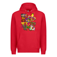 Red louisiana map love Premium Hoodie - OliviaCreatesArt