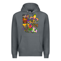 Rock louisiana map love Premium Hoodie - OliviaCreatesArt
