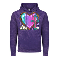 Cloud Purple easter cross heart la Vintage Hoodie - LillyAllenDesigns