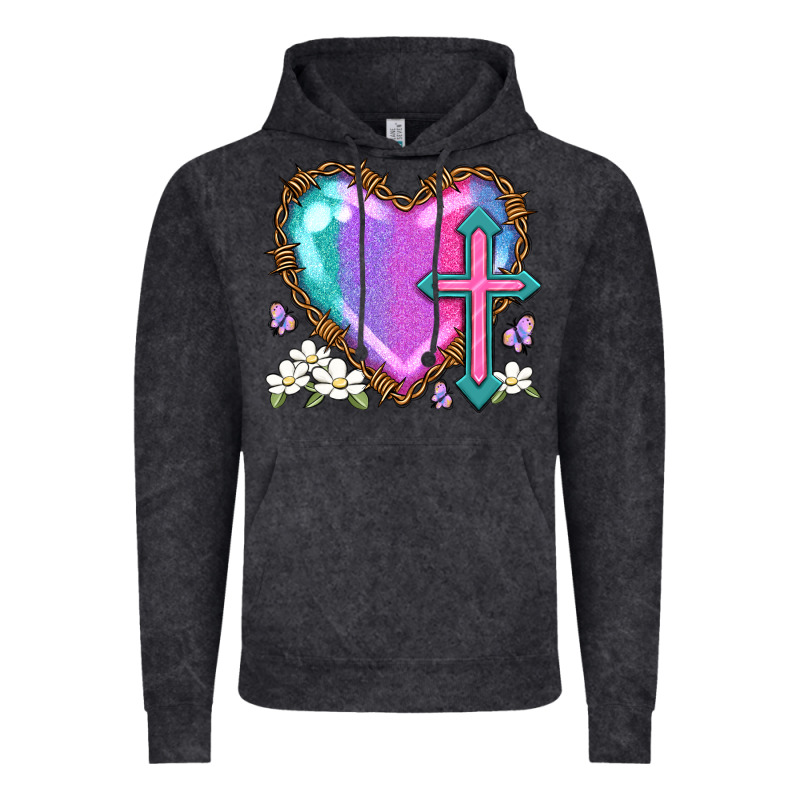 Easter Cross Heart La Vintage Hoodie by LillyAllenDesigns | Teevron