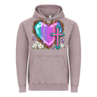 Vintage Zinc easter cross heart la Vintage Hoodie - LillyAllenDesigns