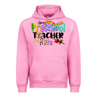 Fuchsia Pink Preschool Teacher Life Urban Hoodie - LillyAllenDesigns