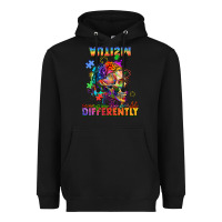 Black Autism seeing in the world differently Heavyweight Hoodie - FaDigitalArtStudio
