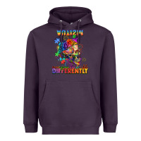 Plum Autism seeing in the world differently Heavyweight Hoodie - FaDigitalArtStudio