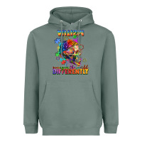 Sage Autism seeing in the world differently Heavyweight Hoodie - FaDigitalArtStudio