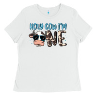 White holy cow i'm one Ladies Tee - MaliasSmallBusiness