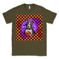 Army Green Halloween American Pitbull Terrier Classic Tee - LillyAllenDesigns
