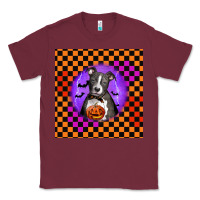 Burgundy Halloween American Pitbull Terrier Classic Tee - LillyAllenDesigns