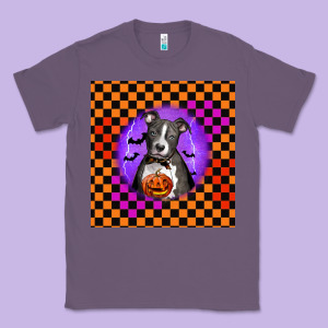 Halloween American Pitbull Terrier Classic Tee Designed By Lillyallendesigns