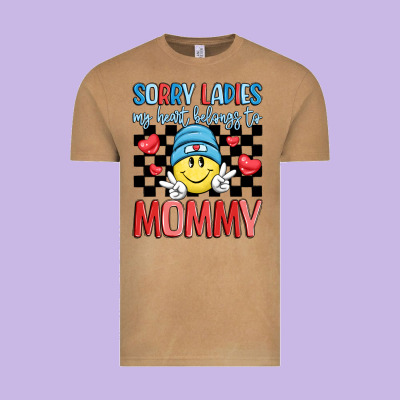 Sorry Ladies My Heart Belongs To Mommy Vintage Tee Designed By Lillyallendesigns
