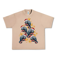Burro Christmas Tree With Manatee Urban Heavy Tee - LillyAllenDesigns
