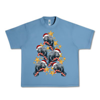 Pebble Blue Christmas Tree With Manatee Urban Heavy Tee - LillyAllenDesigns