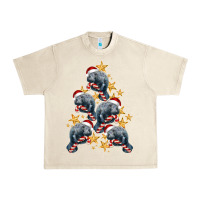 Sandshell Christmas Tree With Manatee Urban Heavy Tee - LillyAllenDesigns