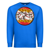 True Royal baseball with sunflower round earrings Premium Sweatshirt - BundleAndBundleShop